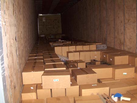 720 boxes of phonograph recordings to unload