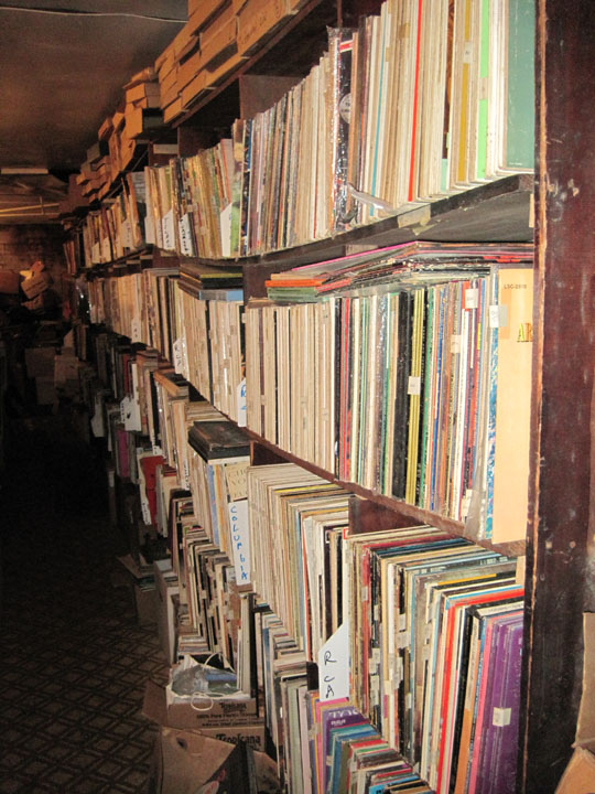 Stacks of LPs