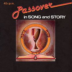 Passover album cover with words in song and story